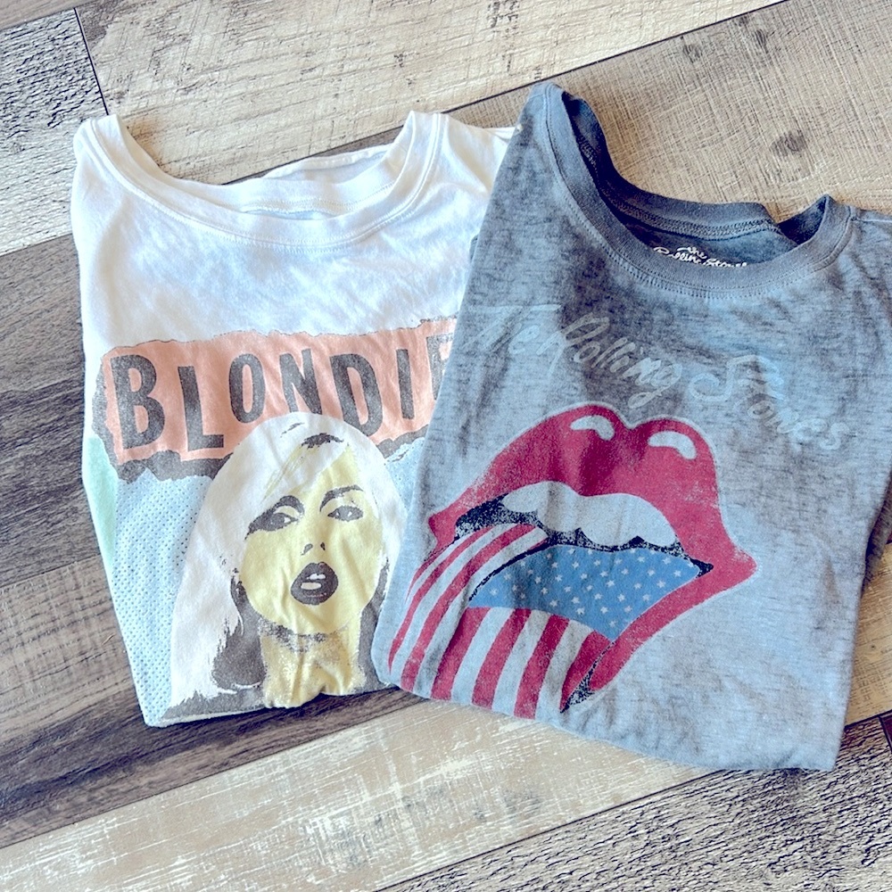 ROCKER SHIRTS BLONDIE ROLLING STONES SIZE O Torrid